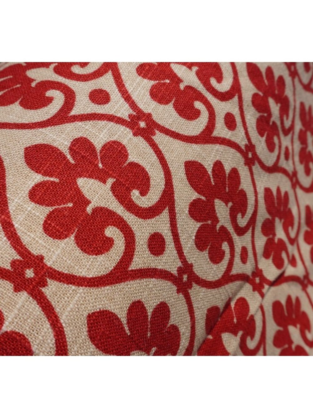 Mill Creek Fabric BTY Red Damask Scroll Soil Repellent Cotton Blend 55"